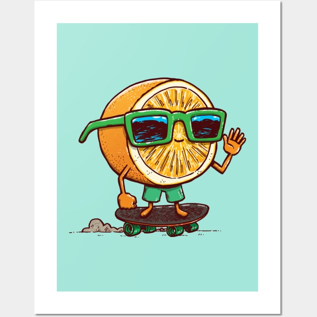 The Orange Skater Wall Art by nickv47